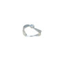 Anello Solitario da donna in oro bianco 18 kt con Pavè di Zirconi laterali - prezzi scontati