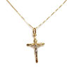   Collana in Oro 18 kt maglia venezia con ciondolo croce in oro 18kt Referenza: CC1547G