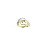 Anello donna in oro giallo e bianco con brillantini- prezzi scontati