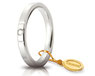Fede Nuziale Unoaerre Cerchi di Luce 2,5 mm Oro Bianco con diamante Referenza: 25 AFC 2/100