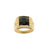 Anelli da uomo  in oro giallo con pietra nera sfaccettata codice: 803321715351 - Prezzi