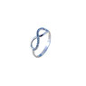 Anello Infinito da fidanzamento donna in oro bianco con brillantini- prezzi scontati