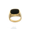 Anelli da uomo  in oro giallo con pietra nera onice codice: 803321715351 - Prezzi