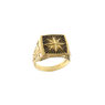 Anelli  in oro giallo 18kt con rosa dei venti modello a scudo quadrato - Prezzi