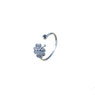 Anello donna in oro bianco con brillantini- prezzi scontati