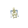Ciondolo Angelo traforato in oro bianco e giallo 18 KT Referenza: C1419BG