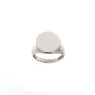 Anelli da uomo a scudo tondo da mignolo  in oro bianco 18 kt - Prezzi
