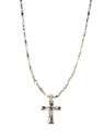 Collana con crocifisso Uomo in Oro Giallo e Bianco 18 kt Grammi 22 -  idg001bgc