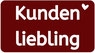 Rotes Icon mit weißer Schrift "Kundenliebling"