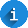 Info-Button. weißes i in blauem Kreis