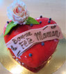 Gâteau forme coeur nougat glacé 