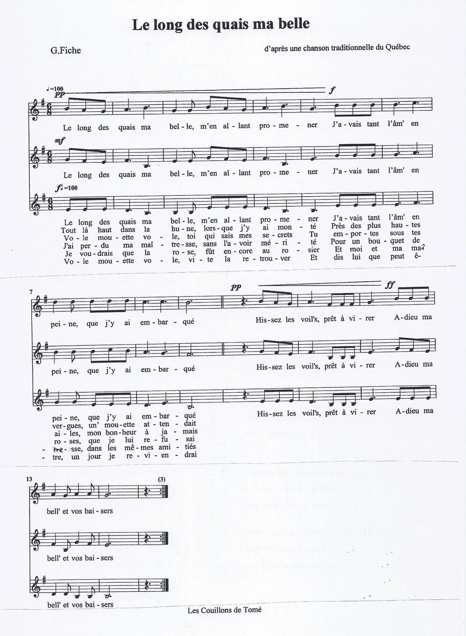 Partitions chants de marins Site de couillonsdetome