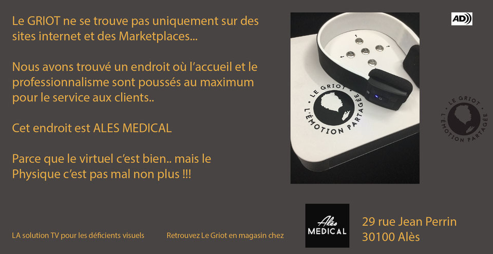 Qu Est Ce Que L Audiodescription Le Griot chez Alès Médical - Le Griot, boitîer vocalisé et casque