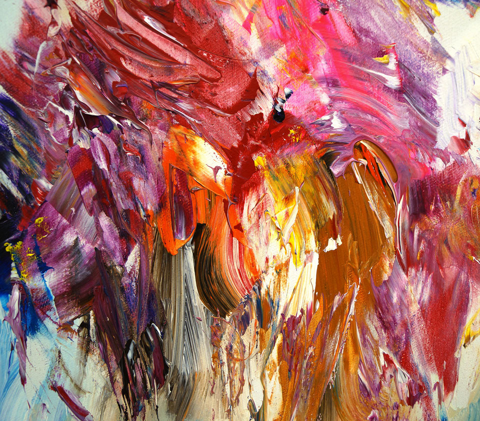 Red Abstract large abstract painting art for sale