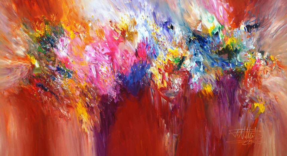 Red Inspirations L 1 large abstract painting art for sale