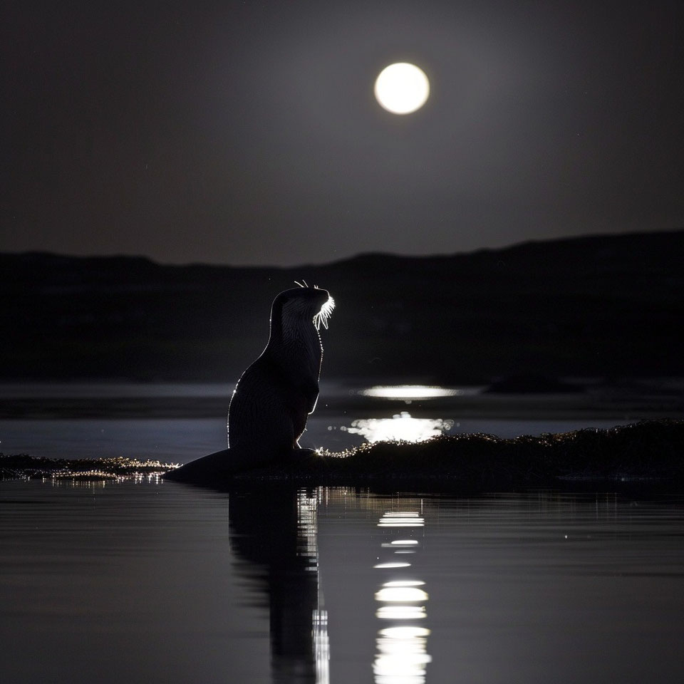 Otter talks to nature