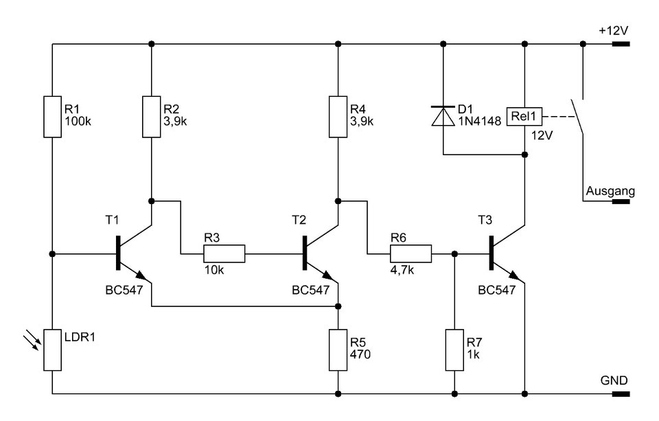 Einfacher Dämmerungsschalter - Elektronische Basteleien