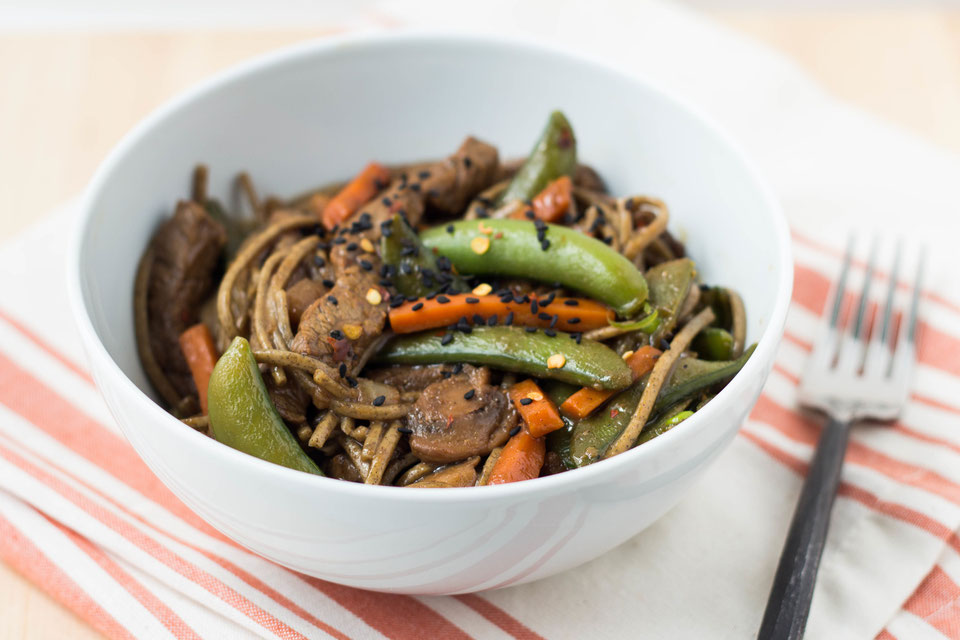 Soba Noodle Beef and Veggie Stir Fry Homemade Nutrition Nutrition