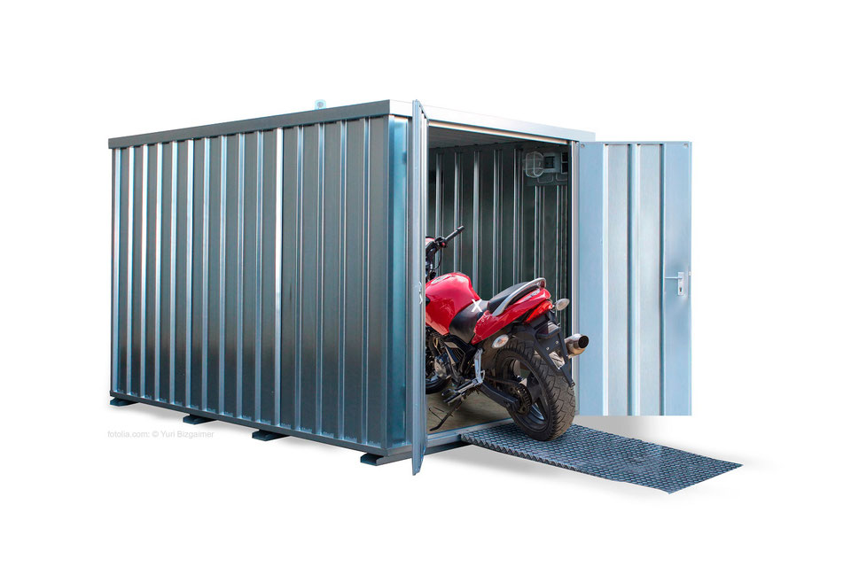 Container als Lager für Mülltonnen und Fahrräder - RIBA-Mülltonnenboxen