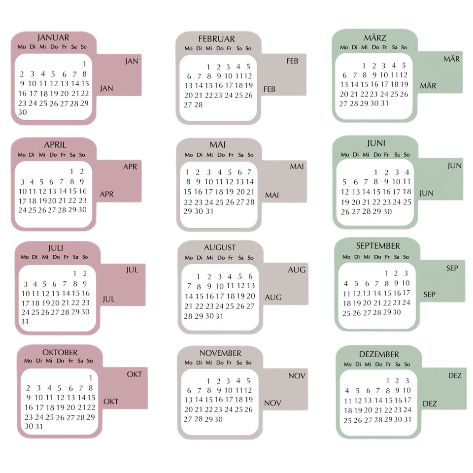 Kalender Index Tabs 2023 Kreativ Kurier