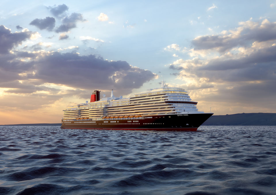 Die ,,Queen Anne’’ wird die Cunard-Flotte 2024 vervollständigen | © Cunard Line