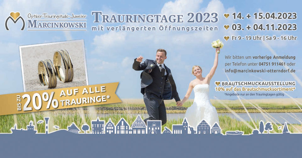 Marcinkowski Otterndorf Landkreis Cuxhaven Trauringtage 2023 Trauringe Hochzeit Heiraten