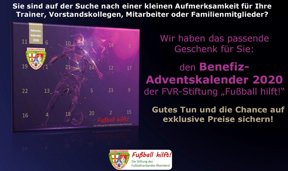 Adventskalender 2020 - Fußball hilft! - Die Stiftung des
