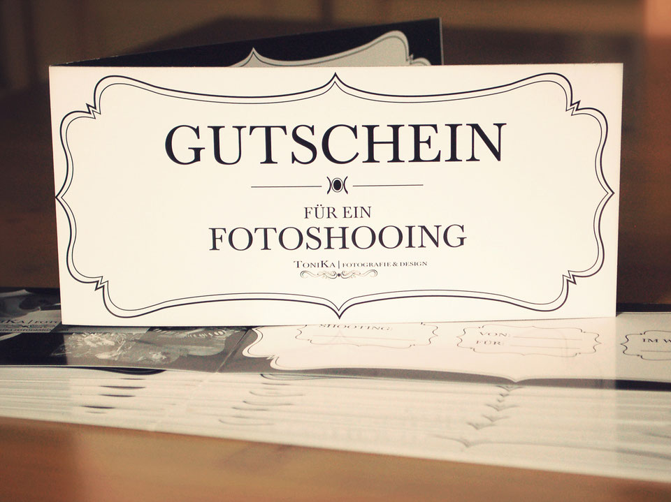 Gutschein für ein Fotoshooting - ToniKa | fotografie & design