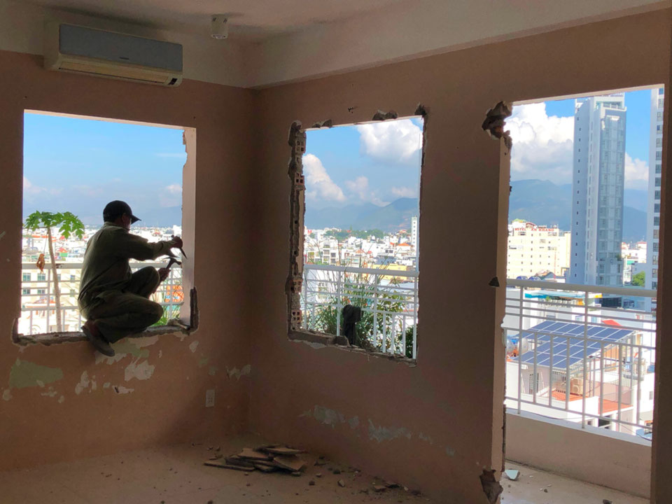 Bauarbeiten an Wohngebäude in Nha Trang