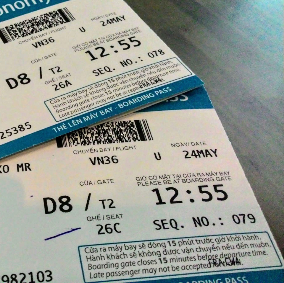 Vietnam Airlines Bordkarte