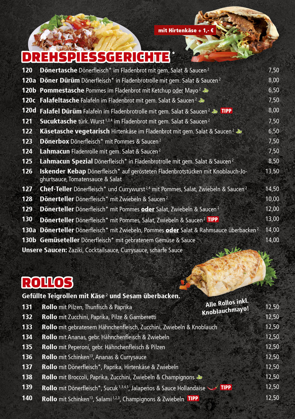 Unsere Speisekarte Chilli Restaurant SundernHachen