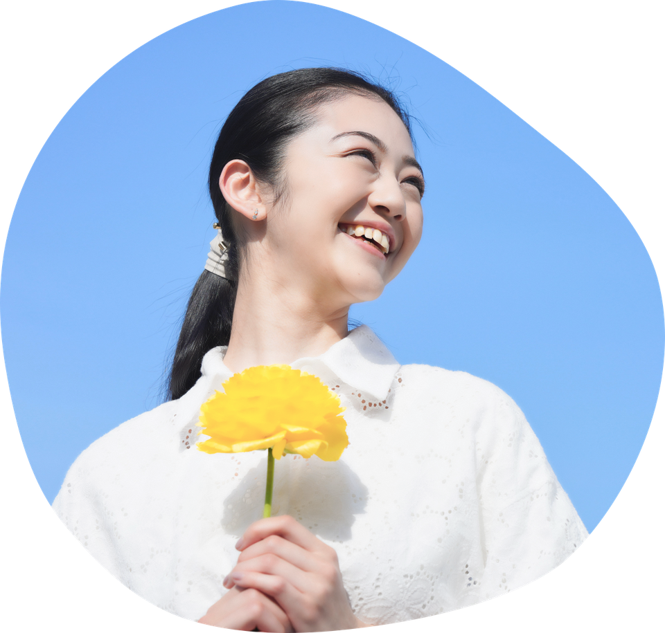 笑顔の花を咲かせましょう