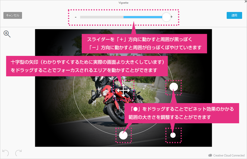 フォトエディター「Vignette(ビネット)」の基本機能