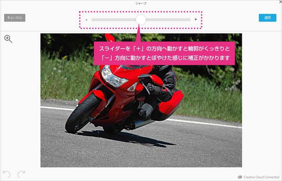 フォトエディター「シャープ」の基本機能