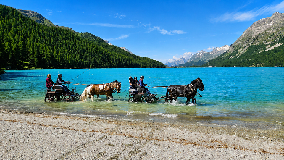 Reiten im Bergsommer im Engadin