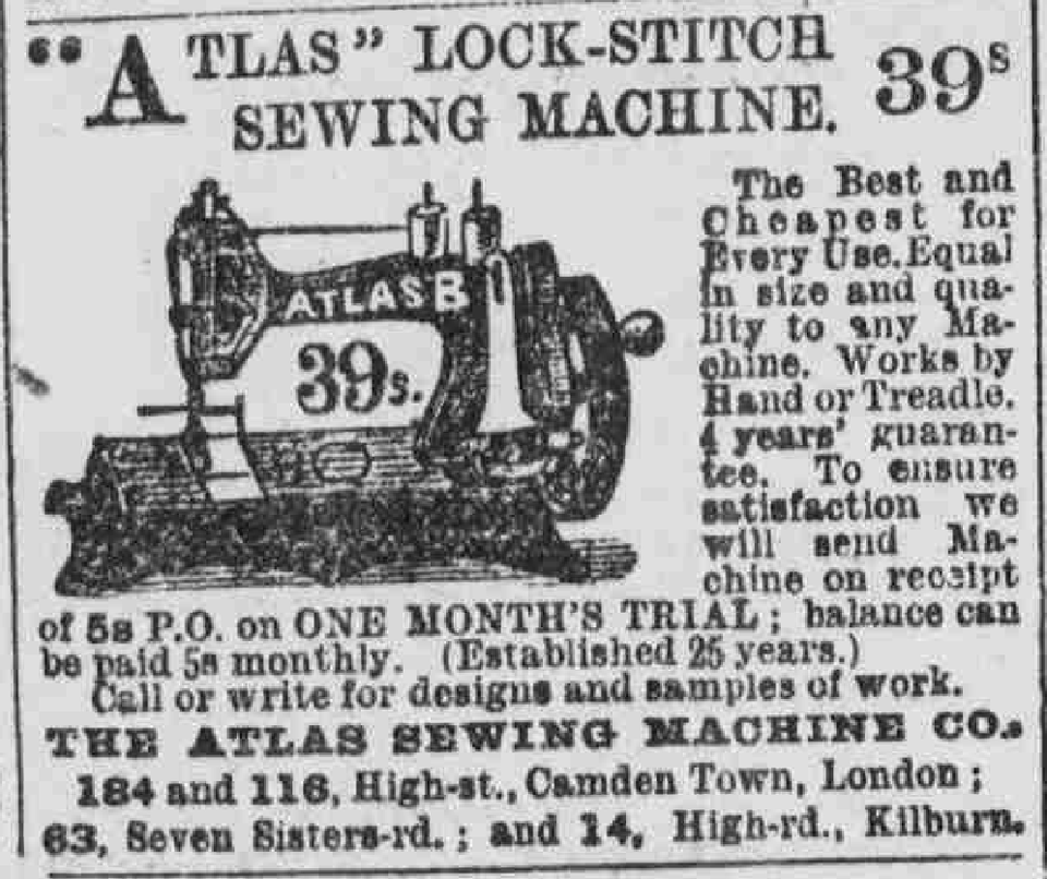 ATLAS SEWING MACHINE CO. Fiddlebase