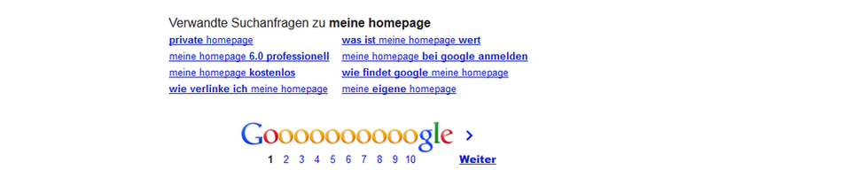 Bild: Verwandte Suchbegriffe mit Jimdo