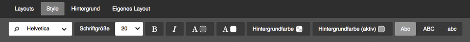Bild: Style-Optionen Navigation