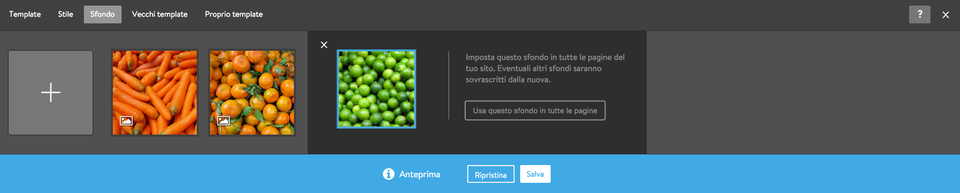 Sfondo personalizzato per ogni pagina del sito