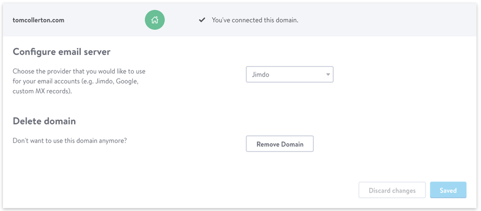 Configure and delete domain