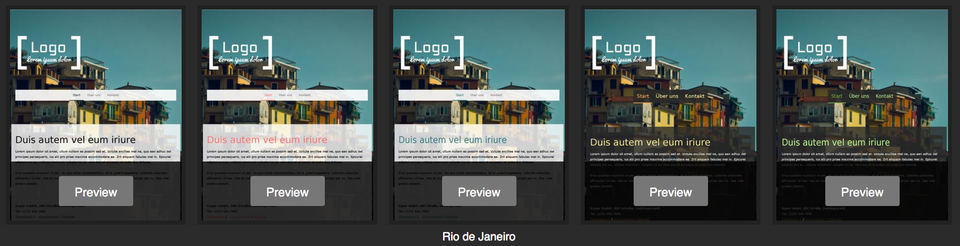 Jimdo template - Rio de Janeiro variations