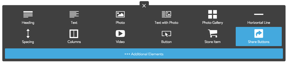 Add Share Buttons Element