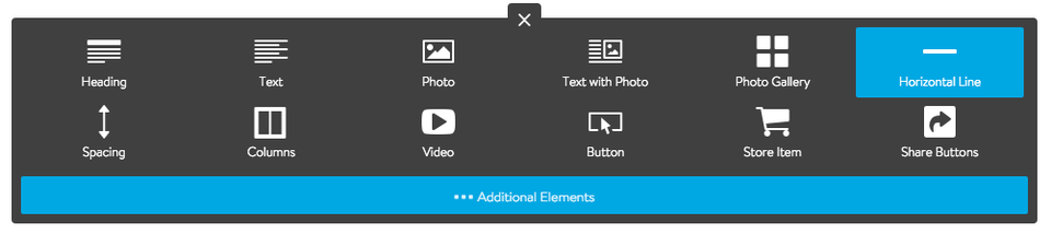 Adding a Horizontal Line element