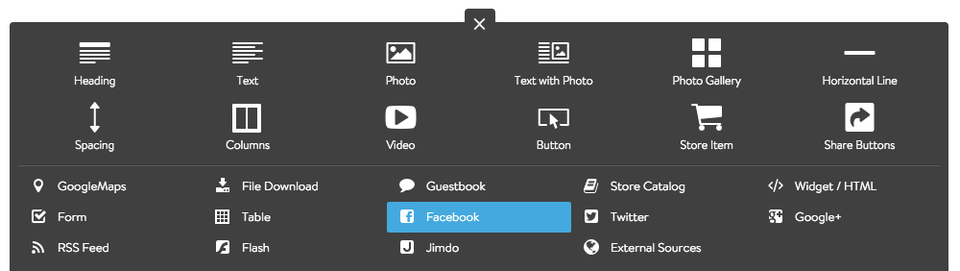 Add Facebook Element