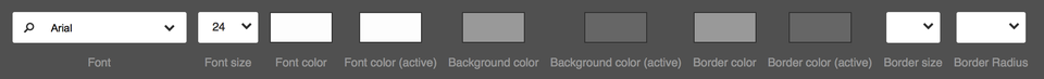Button element style menu