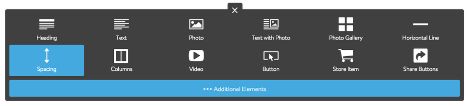 Add a Spacing Element