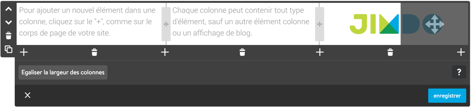Ajouter des colonnes sur un site Jimdo