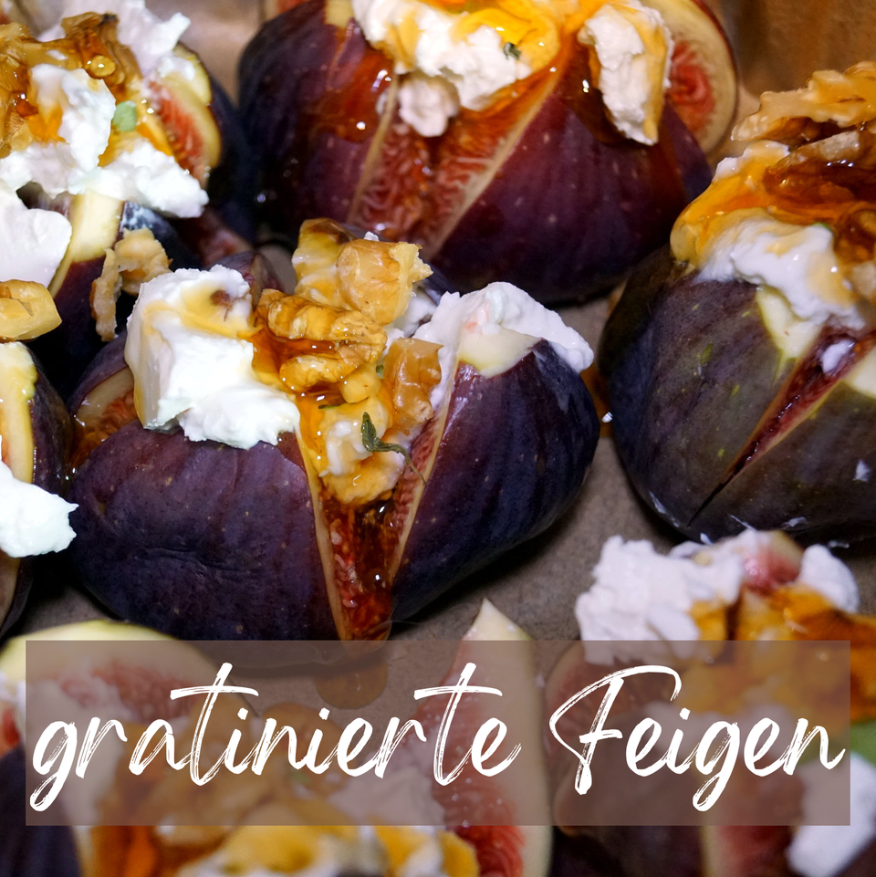 Gratinierte Feigen mit Frischkäse und Nüssen - zimtkringel - about food