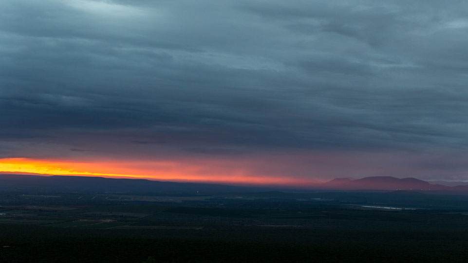 Sunset over Addo Elephant Park in South Africa