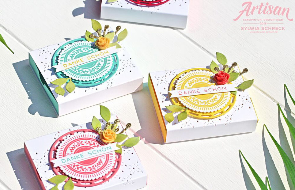 bestickte gruesse-stampin up-goodies